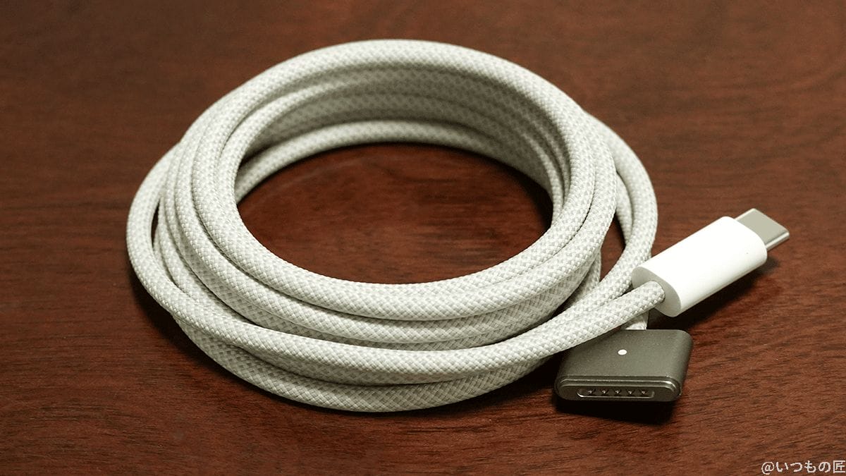 m2 macbook air magsafe端子対応の充電ケーブル | 真ガジェットレビューの匠 M2 MacBook Air MagSafe端子対応の充電ケーブル