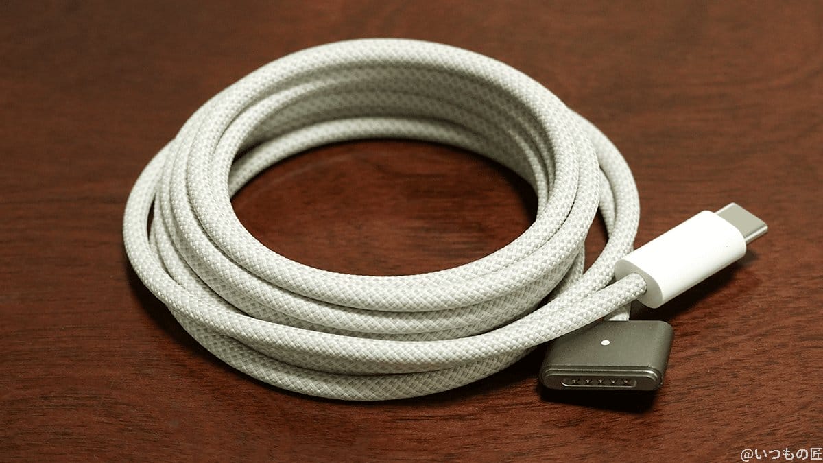 M2 MacBook Air MagSafe端子対応の充電ケーブル
