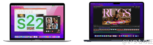 m2-vs-m1 | 真ガジェットレビューの匠 M2 MacBook Air と M1 MacBook Air のカタログスペック