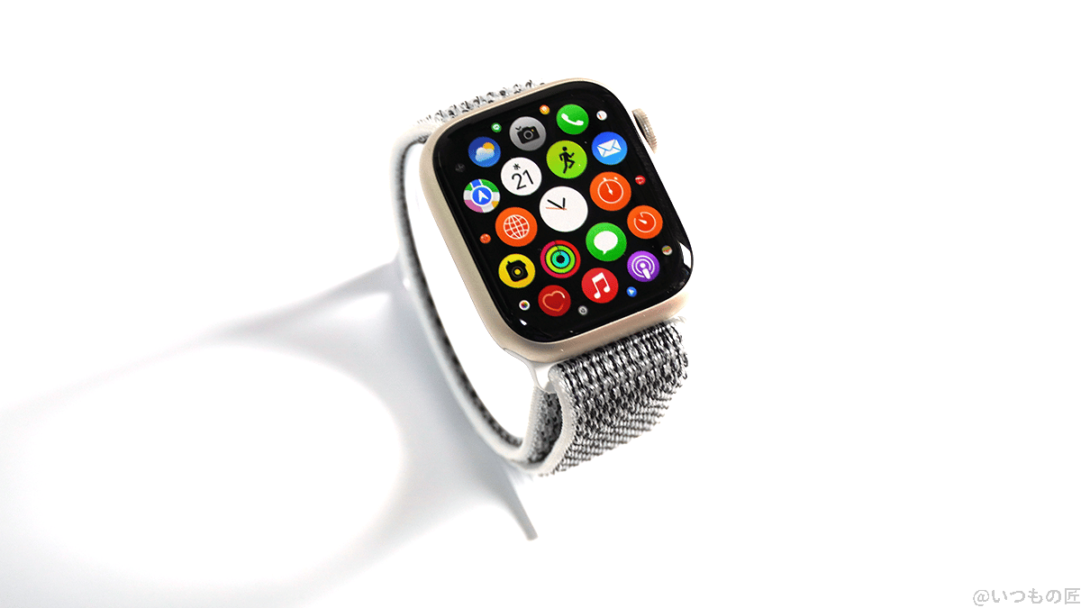 apple watch series 8 | 真ガジェットレビューの匠 Apple Watch Series 8 41mm NIKEモデルの画面点灯時