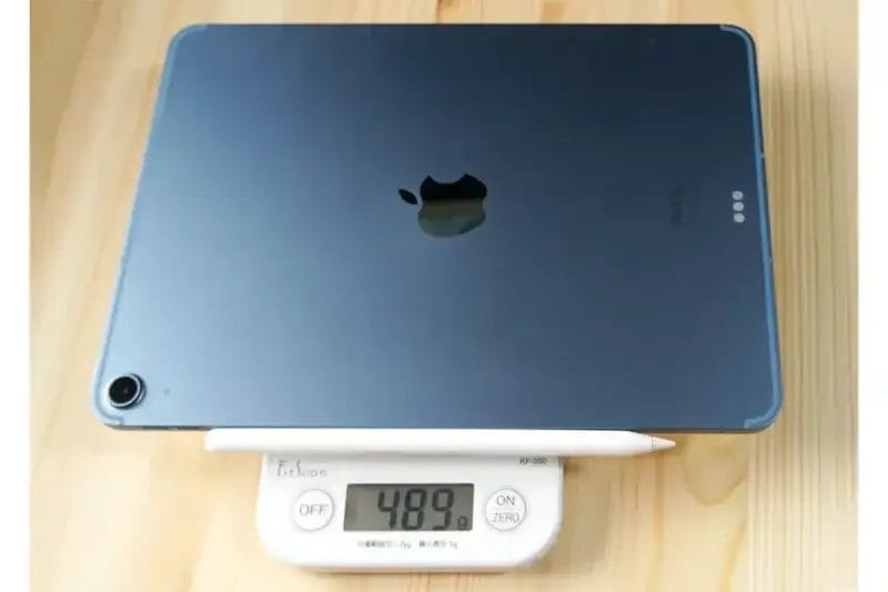 ipad-air5-weight-with-pencil | 真ガジェットレビューの匠 iPad Air5+Apple Pncil2の重さは48.9g。