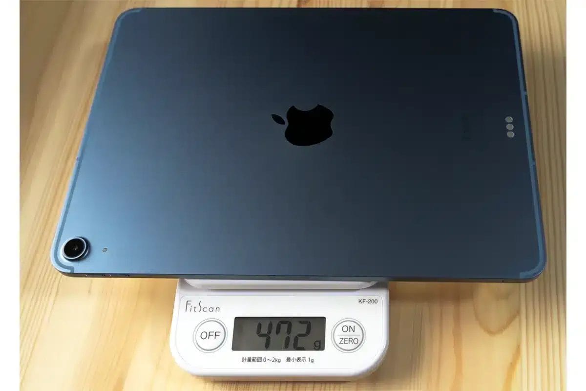 ipad-air5-weight | 真ガジェットレビューの匠 iPad Air5の重さは47.2g。