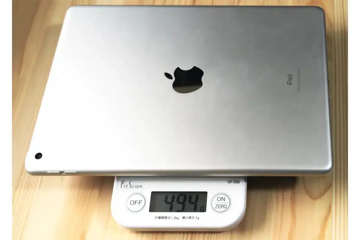 ipad9 重さ | 真ガジェットレビューの匠 無印iPadの重さは49.4g。