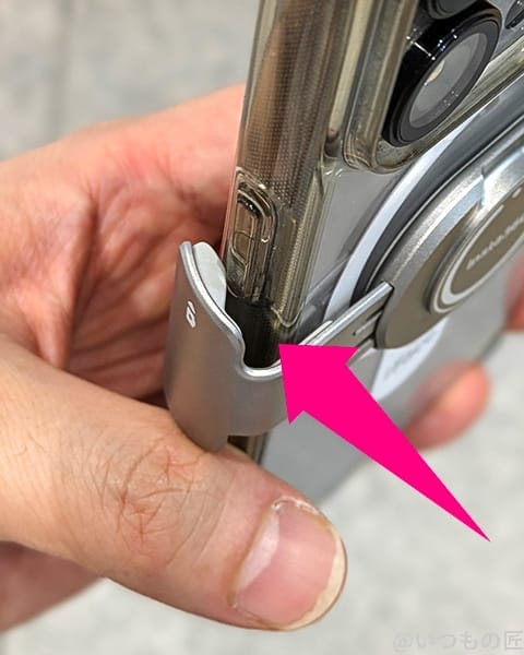insta360-adapter2 | 真ガジェットレビューの匠 Insta360 Flow レビュー
ボタンに干渉しないアダプタ